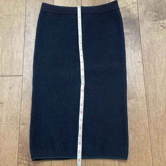 Ronny Kobo Collection Black Knit ribbed Pencil Skirt stretchy bodycon tight sz S - Picture 8 of 13